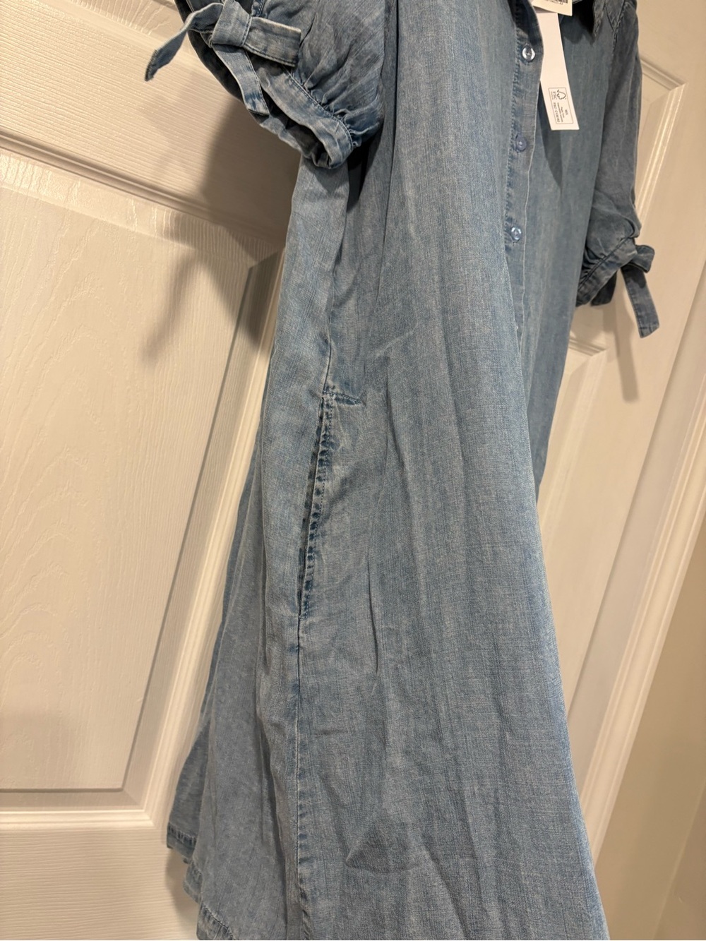 Jane and Delancey Light Denim Button-Front Midi Shirt Dress - Picture 4 of 9